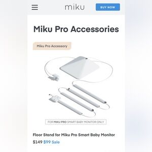 Pro White Floor Stand for Smart Baby Monitor